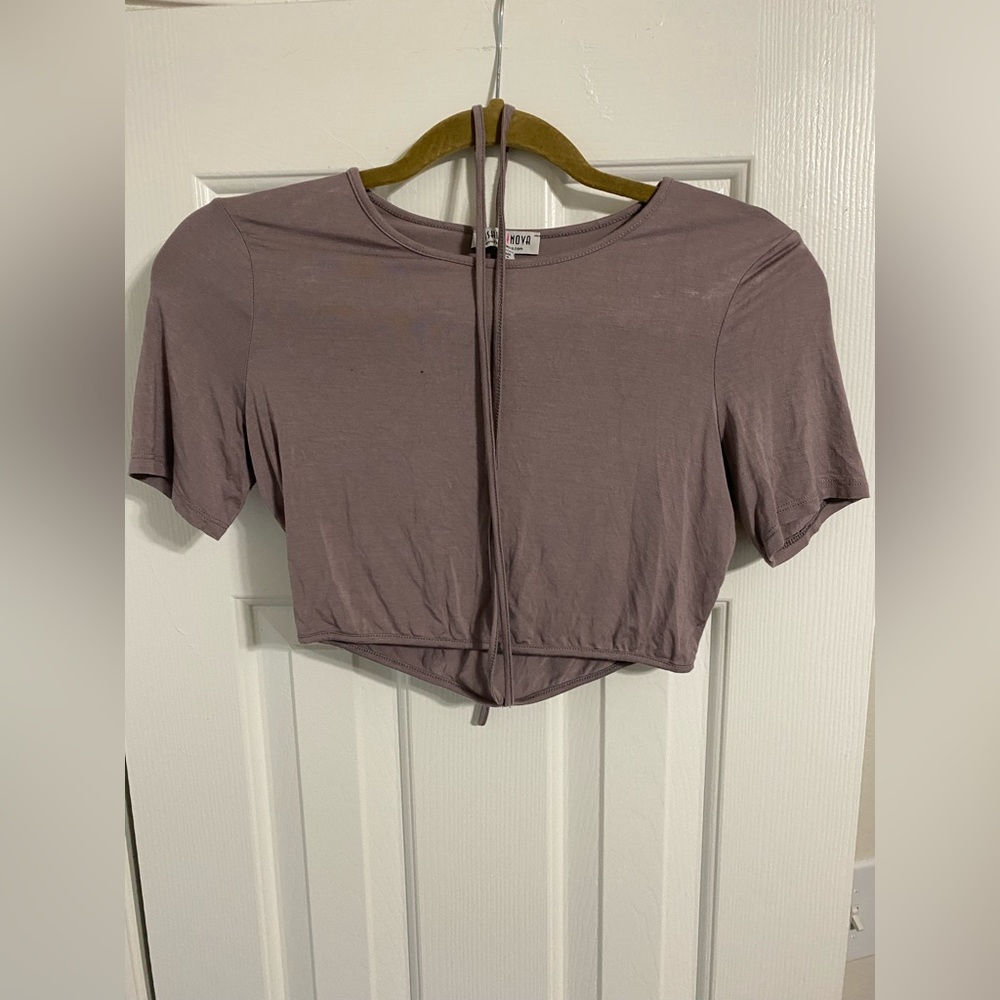 Light Purple Crop Top with Straps S